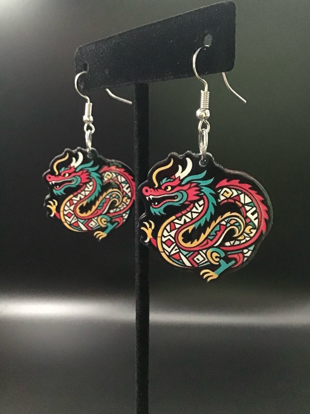 Acrylic Dragon Earrings
